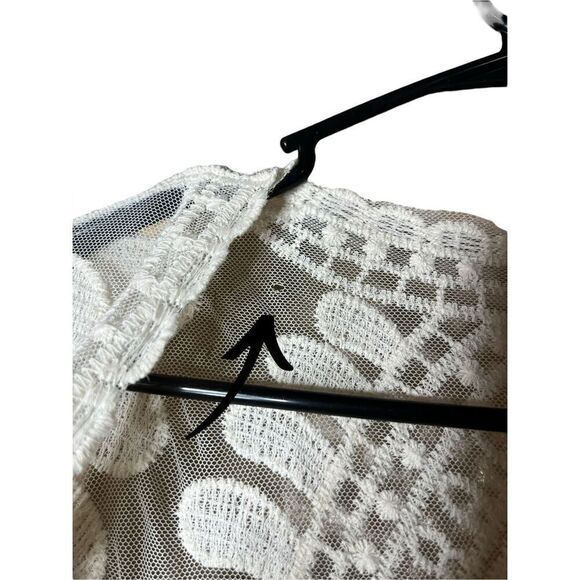 Lace Floral Duster Robe Beach Cover Festival Kimono Boho Cardigan Sheer One Size - Picture 7 of 10